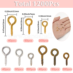 1200 pz 9 stili ferro vite occhio pin peg bails&nbsp;CABI-SP0001-01