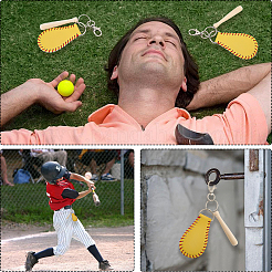 Наборы для самостоятельного изготовления багажных бирок на бейсбольную тематику&nbsp;DIY-CL0002-24B