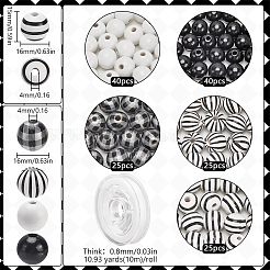 DIY-Sets zur Schmuckherstellung von Armbändern aus runden Holzperlen&nbsp;DIY-SP0001-45A