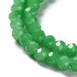 Perles de verre imitation jade cuites au four&nbsp;X-DGLA-A034-J6MM-A10