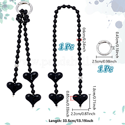 1 шт. подвеска в виде сердца из смолы&nbsp;HJEW-NB0002-21