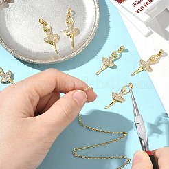 6шт латунные подвески с микропаве и кубическим цирконием&nbsp;KK-BBC0020-21