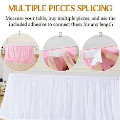 Юбка для стола из полиэстера&nbsp;AJEW-WH20019-110B