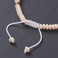 Bracelets de perles tressées fossiles naturels&nbsp;BJEW-O175-B13