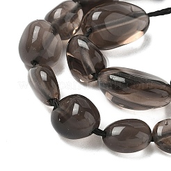 Chapelets de perles d'obsidienne de glace naturelle&nbsp;X-G-P497-01A-15