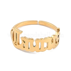 Anillo abierto de constelación de acero inoxidable 304 con revestimiento iónico (IP) para mujer&nbsp;RJEW-C097-01G-03