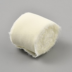 Rubans effilochés en polyester de 5 m&nbsp;SRIB-WH0011-194
