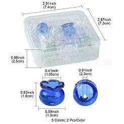 10шт 5 цвета медуза стеклянный конус из бисера&nbsp;GLAA-FS0001-81