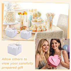 Cajas de regalo de papel plegables cuadradas&nbsp;CON-WH0112-059C