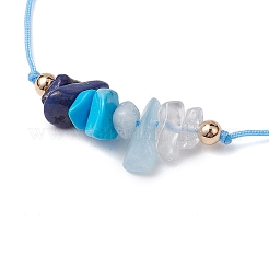 Armband aus geflochtenen Edelsteinen&nbsp;BJEW-JB11013-01