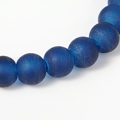 Elastici smerigliato vetro perline bambini braccialetti per il giorno dei bambini&nbsp;BJEW-JB01768-04