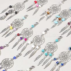 32 pièces 11 styles de style tibétain en alliage gros pendentifs&nbsp;HJEW-NB0001-23