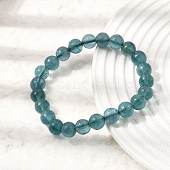 Bracelets extensibles en perles rondes de fluorite bleue naturelle de 8 mm pour femmes&nbsp;GG-CBA3F02-10