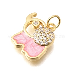 Pendentifs en laiton zircon cubique transparent&nbsp;KK-C255-18G