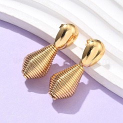 Серьги-гвоздики в форме капли из нержавеющей стали 304&nbsp;EJEW-C142-12G