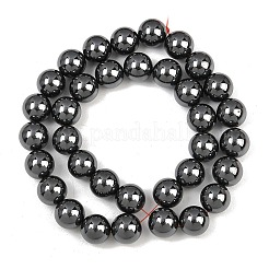 Chapelets de perles hématite synthétique sans magnétique&nbsp;GG-CBAB93D-B01-12mm