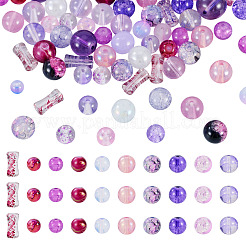 80 г прозрачных стеклянных бусин&nbsp;DGLA-TA0001-47H