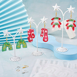 2 шт. 2 стиля подвесных арочных и круглых подвесных коннекторов из силиконовой Молды&nbsp;DIY-TA0005-10