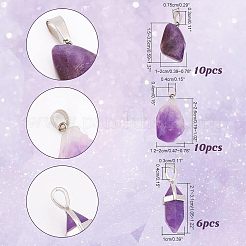 Подвески из натурального аметиста &nbsp;FIND-NB0003-57