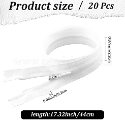 20 Stück Nylon-Reißverschluss mit Reißverschlussschiebern&nbsp;DIY-CY0002-43B