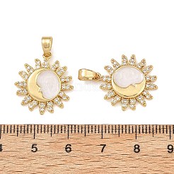 Pendentifs en laiton zircon cubique transparent&nbsp;CU-T001-09G-A