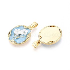 Pendentifs avec zircon cubiques à micro-pavés en laiton&nbsp;KK-N277-09A-G