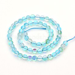 Круглые синтетические лунные камни&nbsp;G-M210-8mm-10