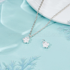 2 Stück 925 Sterlingsilber-Blumenanhänger&nbsp;STER-HY0001-23