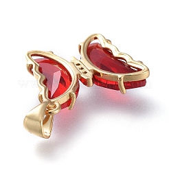 Латунные микропаве прозрачные подвески с фианитом&nbsp;ZIRC-P079-D01-09