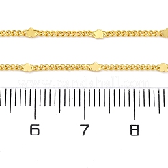 Латунные бордюрные цепи со звездным ожерельем для женщин&nbsp;NJEW-P265-11G