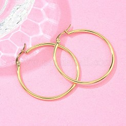 Серьги-кольца из нержавеющей стали 304 с ионным покрытием (IP)&nbsp;LS-EJEW-N0016-11G-F