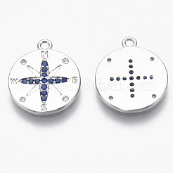 Латунные микро проложить кубического циркония подвески&nbsp;KK-R130-012P-NF