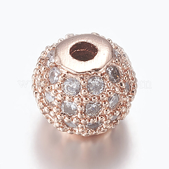 Perline zirconi micro pave  in ottone&nbsp;ZIRC-E134-6mm-04