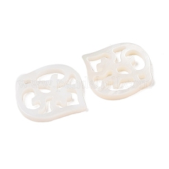 Резные подвески из натуральных белых ракушек&nbsp;SSHEL-C012-09