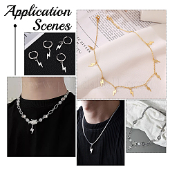 60 шт. 2 цвета 201 подвески из нержавеющей стали&nbsp;STAS-UN0055-75