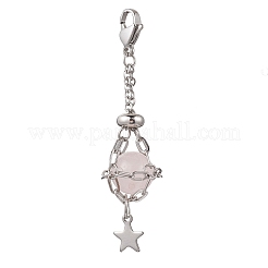 3 pz 304 sacchetto in macramè in acciaio inossidabile con supporto per pietre vuote e decorazioni pendenti&nbsp;HJEW-JM04380-02