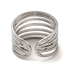 Кольца-манжеты открытого типа из нержавеющей стали марки 304&nbsp;RJEW-Z018-08P