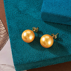 925 круглые серьги-гвоздики из стерлингового серебра&nbsp;EJEW-TAC00030-01