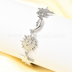 Латунь ссылка браслеты для женщин&nbsp;LS-BJEW-C118-01P