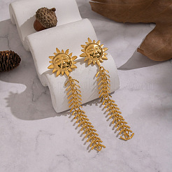 Серьги-гвоздики с кисточками из нержавеющей стали Sun 304&nbsp;EC2553