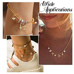 10 Stück 5 Stile Messing Micro Pave klare Zirkonia Charms&nbsp;KK-CJ0004-45