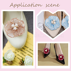 6 Stück Schuhschnallenclips aus Blumenlegierung&nbsp;HJEW-HY00030