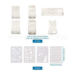 Zeichenschablone aus Kunststoff und Edelstahl&nbsp;DIY-TA0003-19