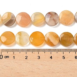 Натуральные бусины из желтого ботсванского агата&nbsp;G-F790-H04-02