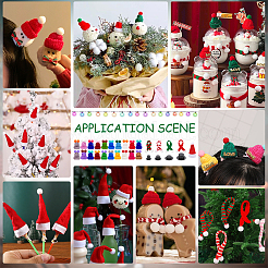 Weihnachtsthema Plastikpuppenhut & Stoffschal-Sets&nbsp;DIY-NB0012-65
