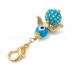 Decorazioni pendenti con perline di vetro d'angelo&nbsp;HJEW-MZ00085-01