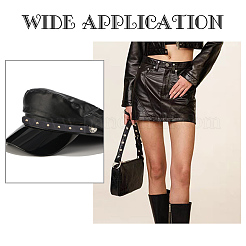 3 стиль латунные круглые и квадратные и искусственные жемчужины заклепки черная отделка из искусственной кожи&nbsp;DIY-AR0003-78