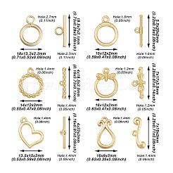 24 set di 6 fermagli a barilotto in ottone&nbsp;KK-PJ0001-18