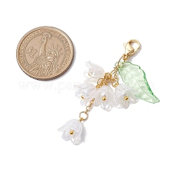 Акриловые подвесные украшения с цветком лилии&nbsp;HJEW-JM02333