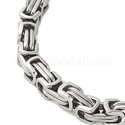Bracciali a catena bizantina in acciaio inossidabile 304 antiossidante&nbsp;BJEW-B093-05P